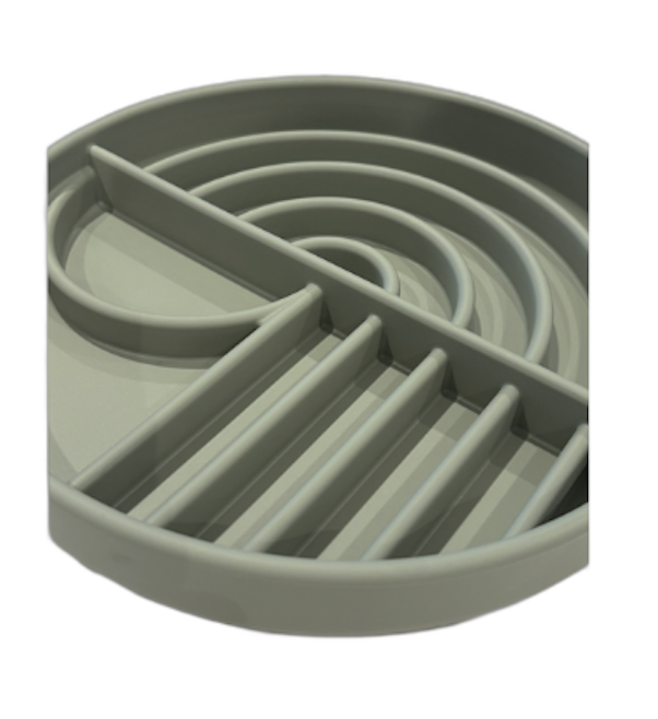 maze - slow feeder bowl - olive