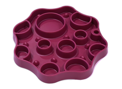 moon 2 in 1 - slow feeder bowl - grape