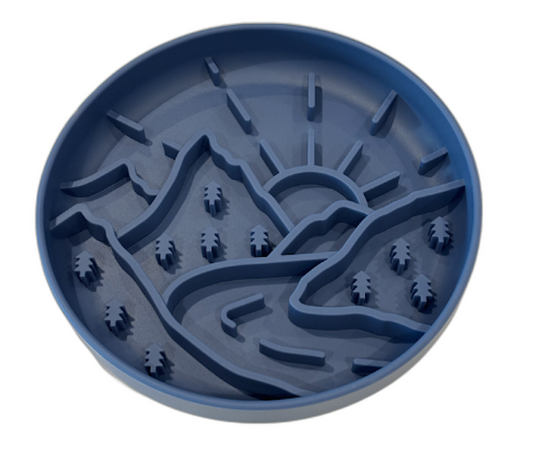 adventure - slow feeder bowl - blue