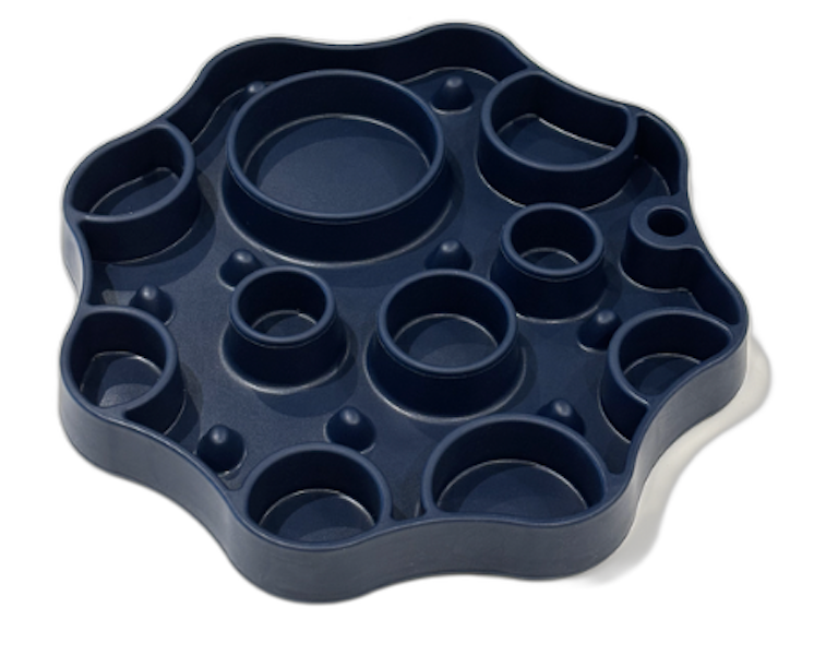 moon 2 in 1 - slow feeder bowl - navy blue
